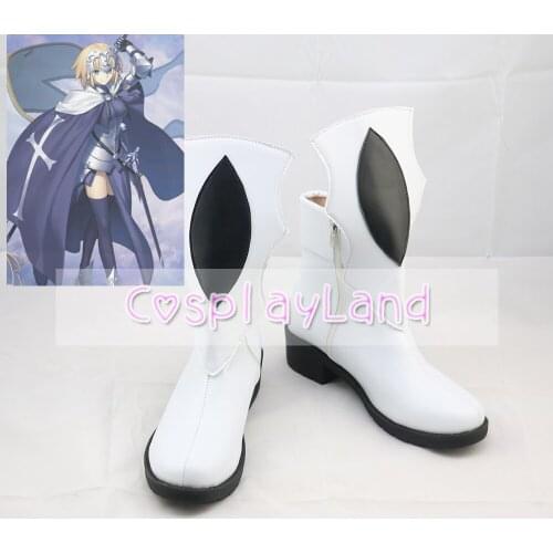 FGO Fate Grand Order Jeanne D'Arc Alter Santa Lily Cosplay Shoes Boots for Adult Women Shoes Costume Accessories Custom Made
