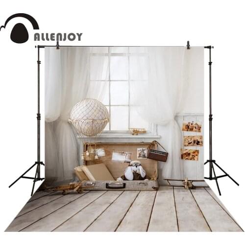 Allenjoy background photography children toy house baby shower box window photo studio props photobooth photocall