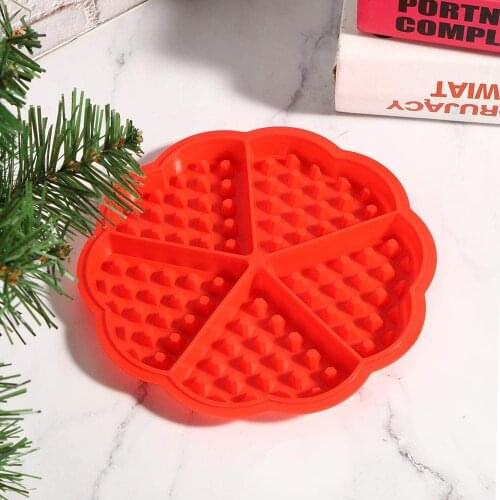 Silicone Waffle Mold Non-stick Round Cooking Chocolate Cake Mould Makers Kitchen Waffle Bakeware Kitchen Handmade Baking Tools