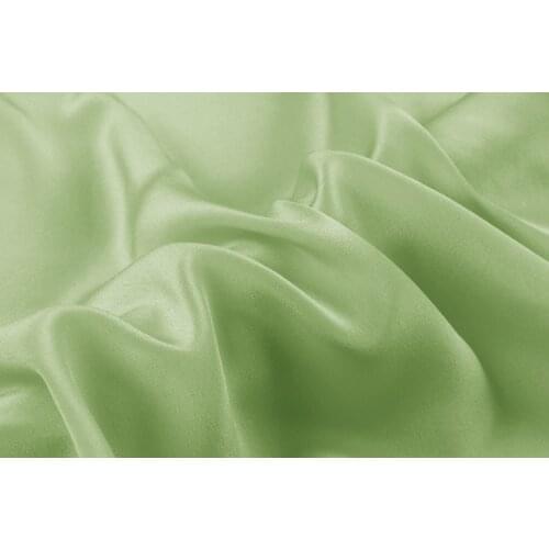 Howmay 100% pure silk fabric crepe de chine 12m/m 45" 114cm light green 105# for womens dress tank or camisole