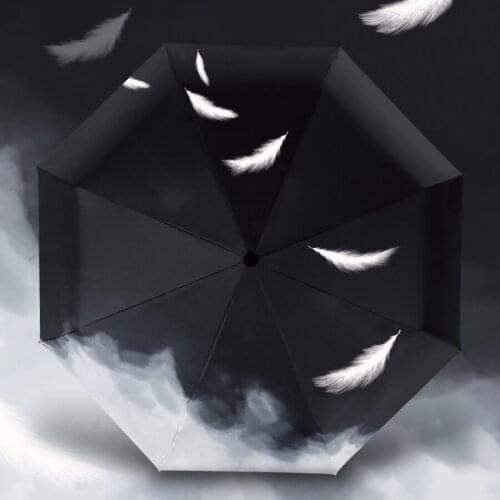 Mini Umbrella Rain Women Automatic Parasol Corporation Umbrella Men Men Gift Clear Uv Paraguas Plegable Mujer Pocket Feather 771