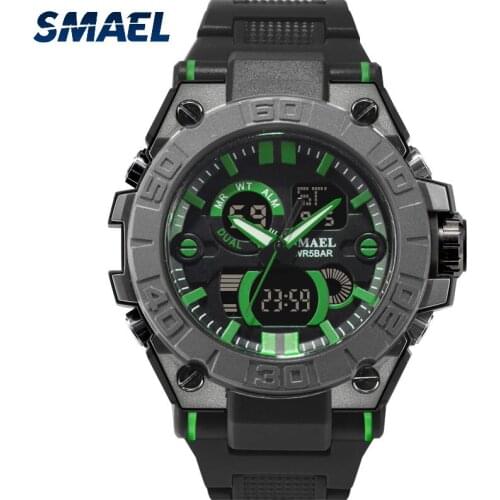 Fashion Smael Top Analog Quartz Watch Men Military Sports Watches Mens Waterproof Shock Led Digital Wristwatch Relogio Masculino