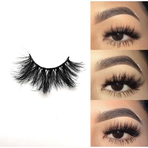 Mink Eyelashes 25mm Lashes Fluffy 3D Mink Lashes Makeup Dramatic Long Natural Eyelashes Wholesale Eyelash Extension