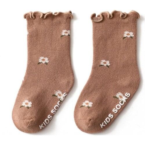 Toddlers Girls Frilly Socks Baby Ankle Sock Children Anti Slip Infant Floor Sock