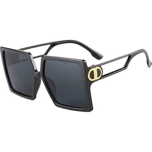 2021 New European and American Fashion Big Frame Sunglasses Hollow Temples Sunglasses Personality Street Photography Sunglasses