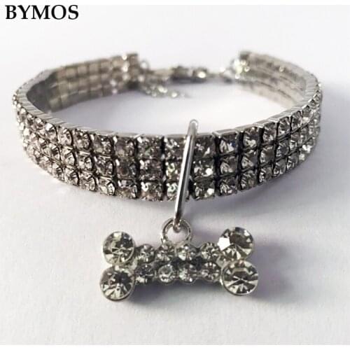 New Arrival Stretch Pet Necklace Dog Chain Cat Crystal Collar Pet Products Puppies Accessories
