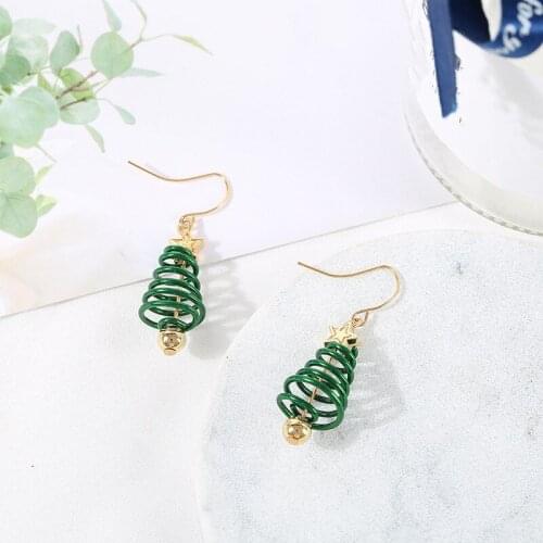 New Trendy Statement Christmas Tree Earrings For Women Santa Claus Snowman Drop Earrings Jewelry Girls Christmas Gifts Wholesale