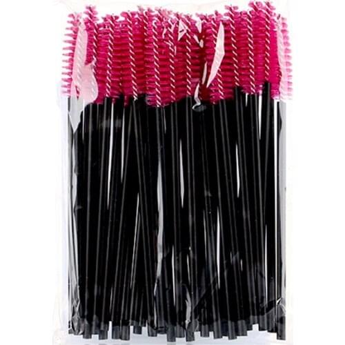 Protable eyelash brush makeup brushes 50pc individual disposable mascara applicator comb wand lash makeup brushes tools 4colors