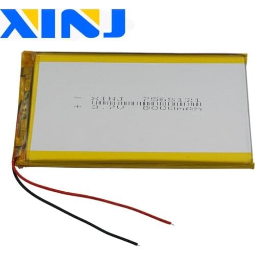 XINJ 3.7V 8000mAh LiPolymer Battery Li ion cell For Phone GPS ipod PAD MID Portable DVD Power bank Tablet Tablet PC IPTV 7565121