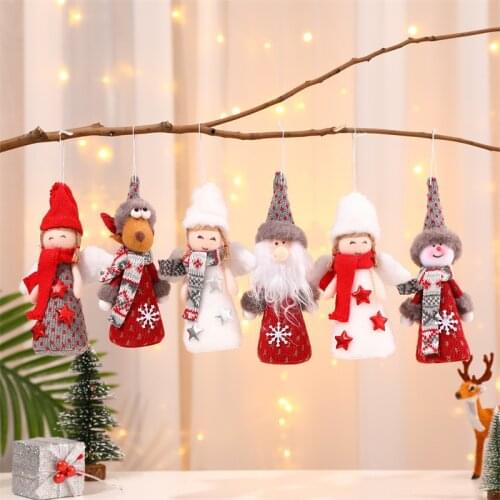 New Year 2021 Kids Gift Christmas Elf Doll Xmas Tree Decor Angel Pendant Navidad 2022 adornos de navidad Christmas Home Decor