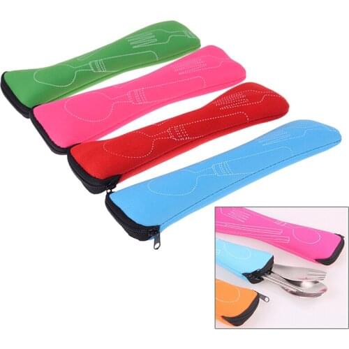 Portable Travel Camping Bag Cutlery Fork Poon Picnic Tool Storage Bag Gift Bag