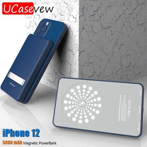 Mini Portable Back Battery Power Bank for iPhone 12 Pro Max Type-C PD Quick Charger Magnetic 15W Wireless Charging for iPhone 12