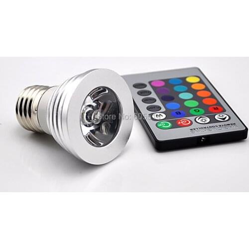 [Seven Neon]free DHL shipping 100pcs high quality AC220V 3W aluminum RGB LED spot light with control panel