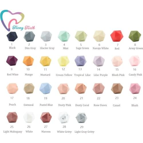 20PCS Mini Rose Silicone Flower Baby Teether Beads BPA Free Newborn Teething Necklace Accessory DIY Infant Nipple Pacifier Chain