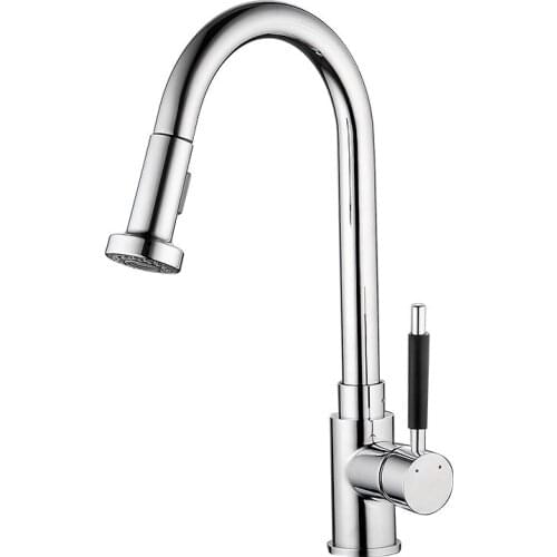 Vidric New kitchen multi-function hot and cold drawing faucet Retractable stretch single-joint faucet Vertical faucet + tube
