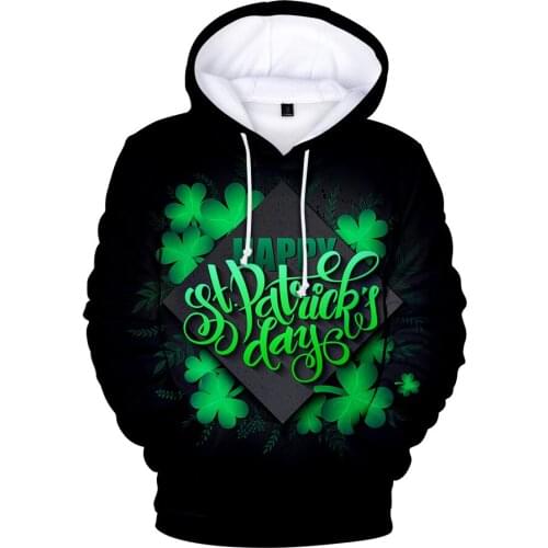 T.Patrick.sDay Green Hat Irish Festival Clothing Men/Women Spring Year Hot Selling COUPLES Shirts Hoodie Pullover leaf