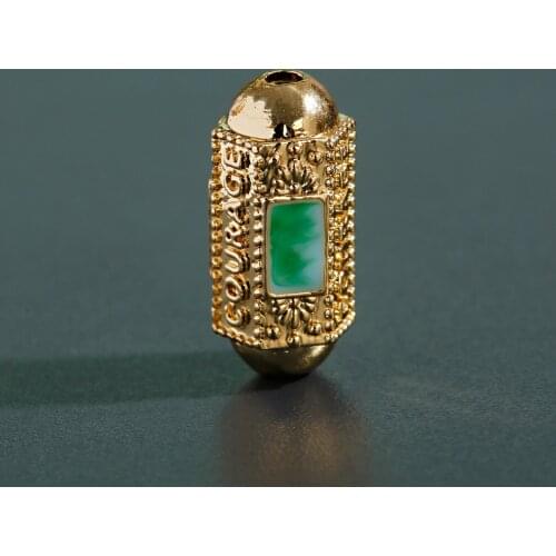 Nepal Indian Bohemia Beads Cylindrical Metal Pendant Handicraft Accessories Necklace DIY Beads For Jewelry Making 2021