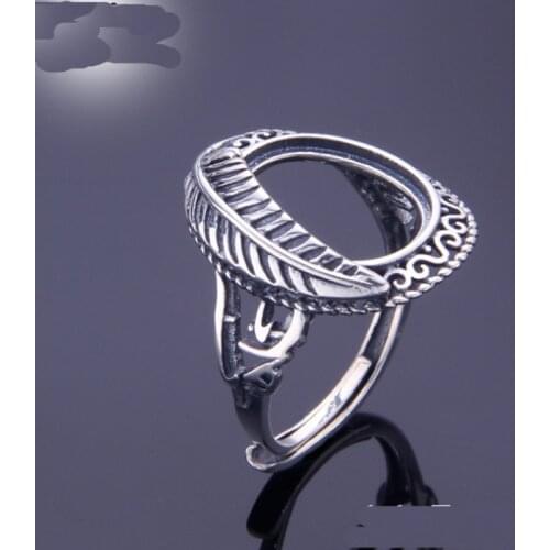 11.5*14.5mm 925 STERLING SILVER women Semi Mount Bases Blanks base blank Pad VINTAGE ring rings Setting set jewelry diy A4932