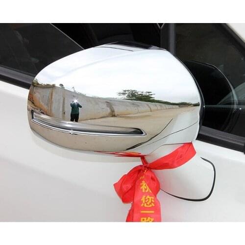 2pcs for SUZUKI Vitara 2016-2017 rearview mirror Trim Electroplated rain eyebrows Decorative frame Reversing mirror cover