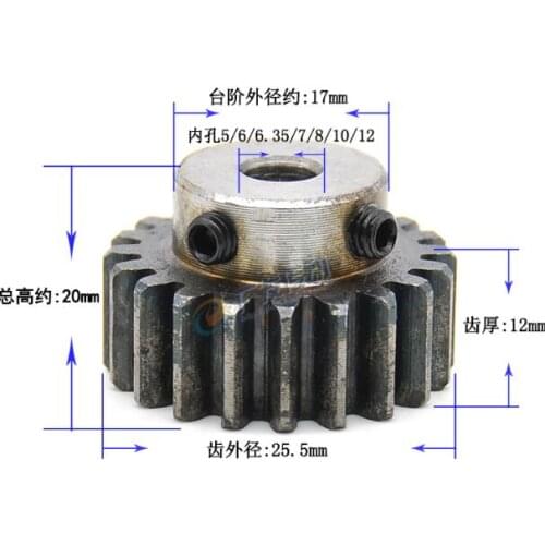 2pcs Spur Gear pinion 1.5M 15T 1.5 mod gear rack 15 teeth bore 5/6/6.35/8/10/12 mm spur gear precision 45 steel cnc pinion