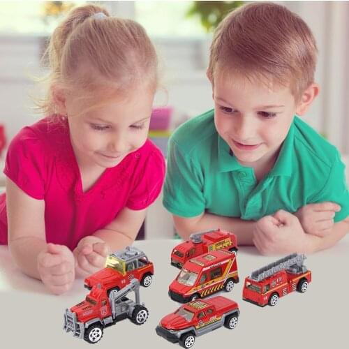 6Pcs/pack 1:64 Alloy Diecast Vehicle Models Collection Kids Toys Cool Educational Toys for Boys Kids Christmas Gift