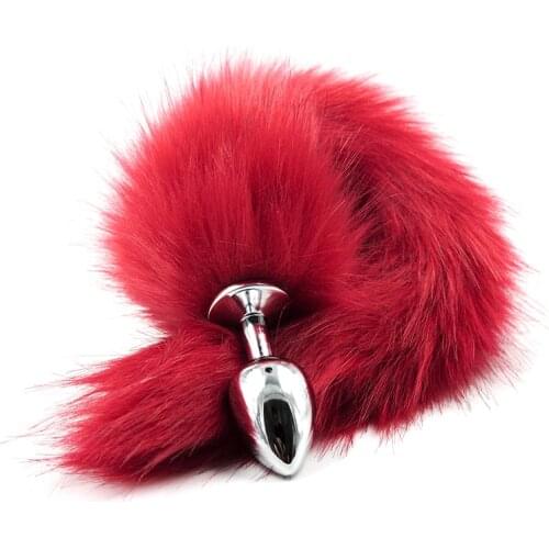 SJRNS Small Fox Tail Metal Butt Plug Anal Sex Toys Cute Animal Role Play SM Sex Toy Adult Products Men and Women Sexy Butt Plug