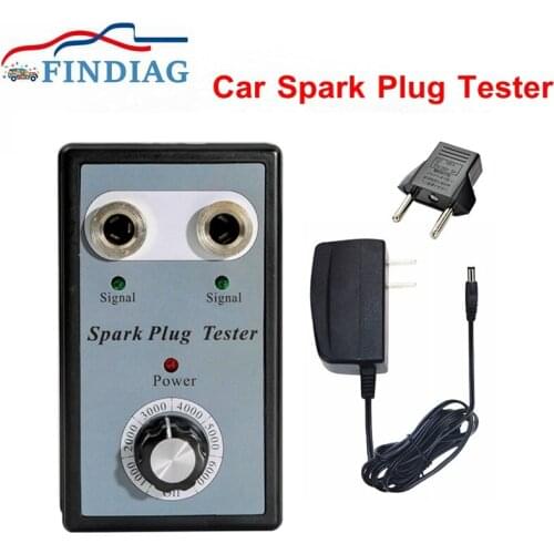 Car Spark Plug Tester for 12V Gasoline Vehicles Dual Hole Car Spark Plug Tester Detector Ignition Plug Analyzer Diagnostic Tool