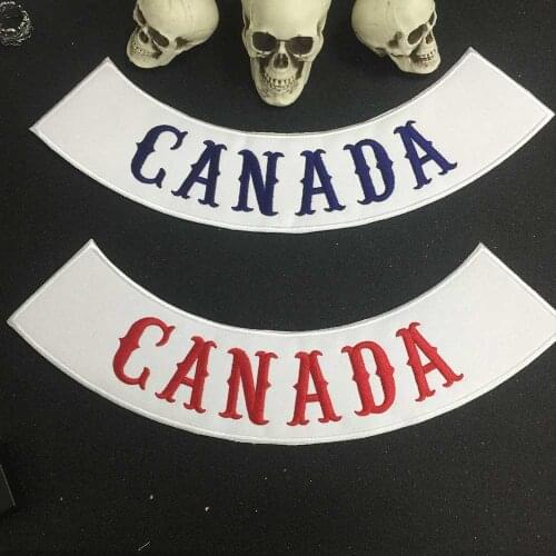 CANADA Motorfiets Biker patch for Jacket backing, punk motorcycle embroidery skeleton biker badge patch Garment Accessory