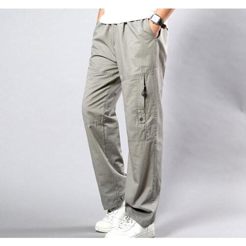 New Plus Size Men Cargo Pants Cotton Loose Trousers Mens Joggers Pants M L XL 2XL 3XL 4XL 5XL