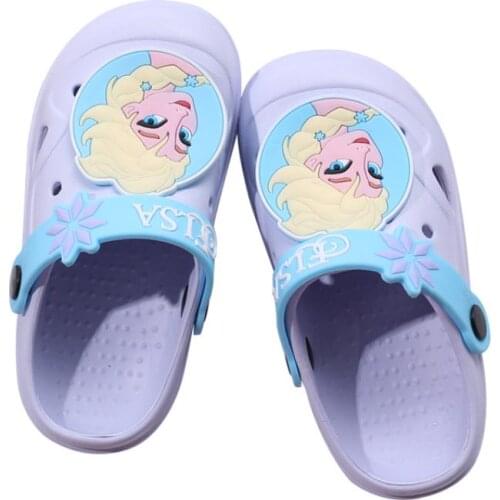 Frozen Elsa Sandals For Kids 2021 New Summer Boys Girls Beach Shoes Slippers Soft Non-slip Baby Sandals Home Shoes Disney