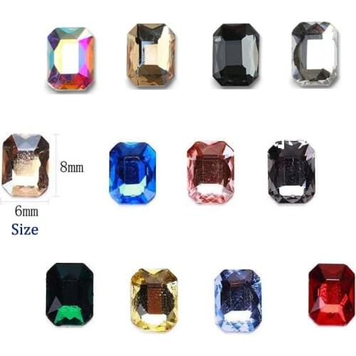20pcs/lot Shaped Crystal Flat Back Rhinestones Different Shapes Crystals TOP DMC High Quality For Nail Art
