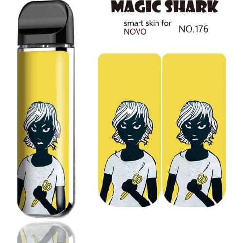 Magic Shark Cat Women Devil Shockproof Vape Case for Smok Novo Cover Sticker Wrap Film Skin for Smok Novo