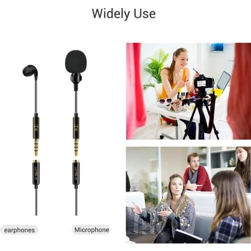 Microphone Clip-on Collar Tie Mobile Phone Lavalier Microphone Mic for Mobile Phone Computer Laptop Tablet Recording