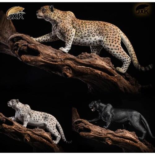 JXK 1/6 Scale Simulation Animal Leopard Model Kids Toys Gift Model F 12" Action Figure Scene Car Decoration