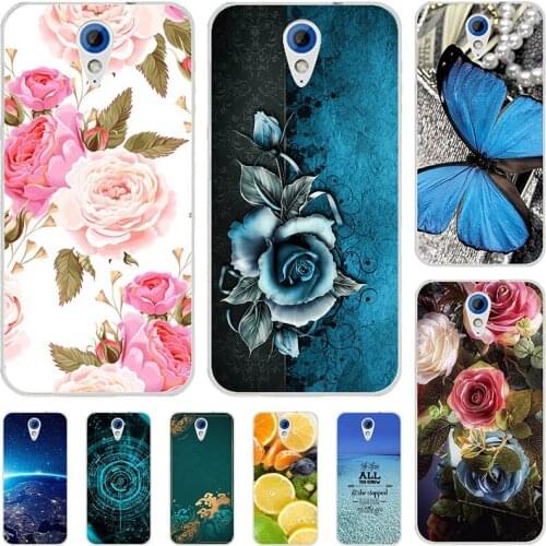 Fashion Flower Case For HTC Desire 620 620G 820 Mini D820mu 5.0" Cover Soft Silicone Cat Printing Capa Back Coque