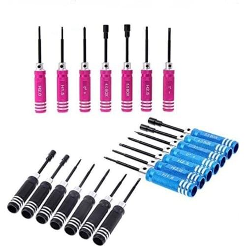 7pcs Hexagonal Screwdriver DIY Install Removal Tools Set for RC Car Drone Quadcopter