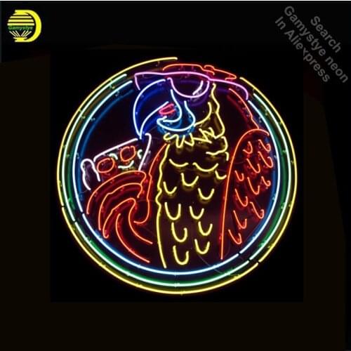 Neon Sign Bird Pizza Parrot Neon LightS Fashion Studio Display Wall Sign Window Advertise Lamp Decorate Handmade Real glass TUBE