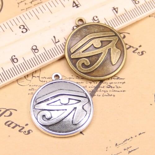 6pcs Charms eye of Horus 27mm Antique Pendants,Vintage Tibetan Silver Jewelry,DIY for bracelet necklace