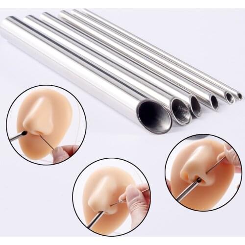 361L Surgical Steel Piercing Receiver Piercing Needle Receiving Tube Body Jewelry Holding Tattoo Supplies Microblading Tools