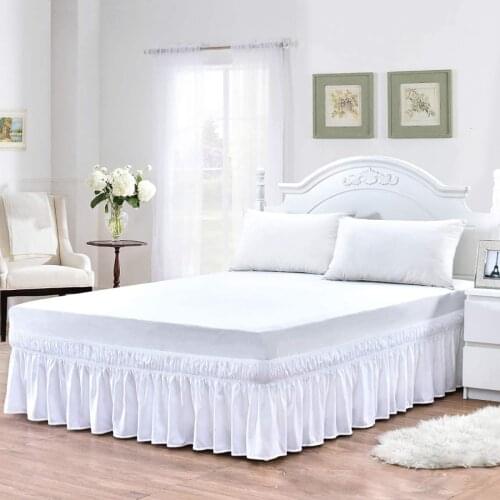 Bedspread Dustproof Solid Color Simple Bedding American Bed Skirt Bedspread Pure Color Tulle Bed Skirt Dust Cover Behind Bed