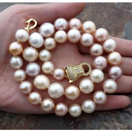 10 mm-11mm Multi Color edison reborn Keshi Pearl Necklace