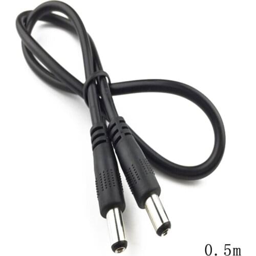 DC Power Plug 5.5 x 2.1mm Male To 5.5 x 2.1mm Male CCTV Adapter Connector Cable 85DA