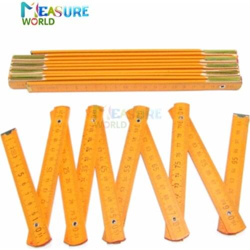 HOT Sale Wooden Yard Stick Folding Ruler Wood Carpenter Metric Measuring Tools 200cm School Office Supply Caliper