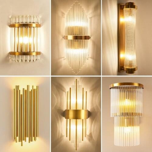 Nordic Modern LED CRYSTAL Wall Light simple Creativity Wall Lamp for Living Room Decoration Bedroom Foyer Bathroom Home Lighting
