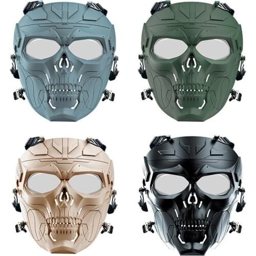 Airsoft Paintball Mask Tactical Team Skull Mask CS Game Headwear Hunting Military Cycling Full Face Protections Helmet Masks h