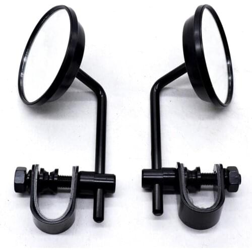 Universal 25MM For Cafe Racer Chopper Bobber Harley Motorcycle Retro Round Rear View Handlebar Clip-on Rearview Side Mirrors
