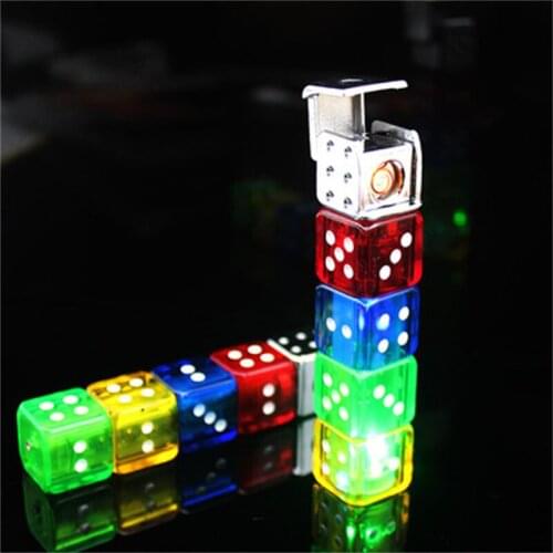 USB Creative Flashing Light Rotatable Dice Model Charging Lighter Cigarette Accessories Men And Women Gifts