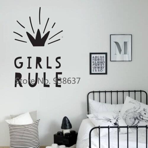 Boys Rule Wall Stickers for Bedroom Vinyl Wall Decals Home Decor Wall Door Decoration Kids Room Art Stickers Wallpaper ZB439
