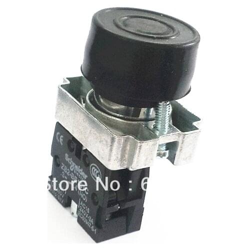 XB2BP21C Black Booted Covered Head 1NO Normally Open Momentary Spring Return Push Button Switches 22mm Mounting Hole
