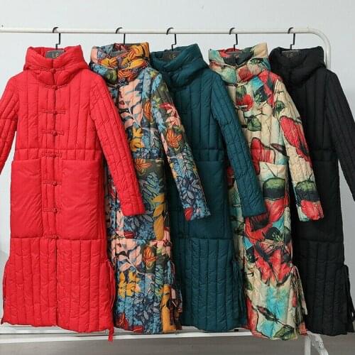 Ladies Winter Women Down Cotton Parka Long Hooded Collar Coat Jacket Cute M-XXXL